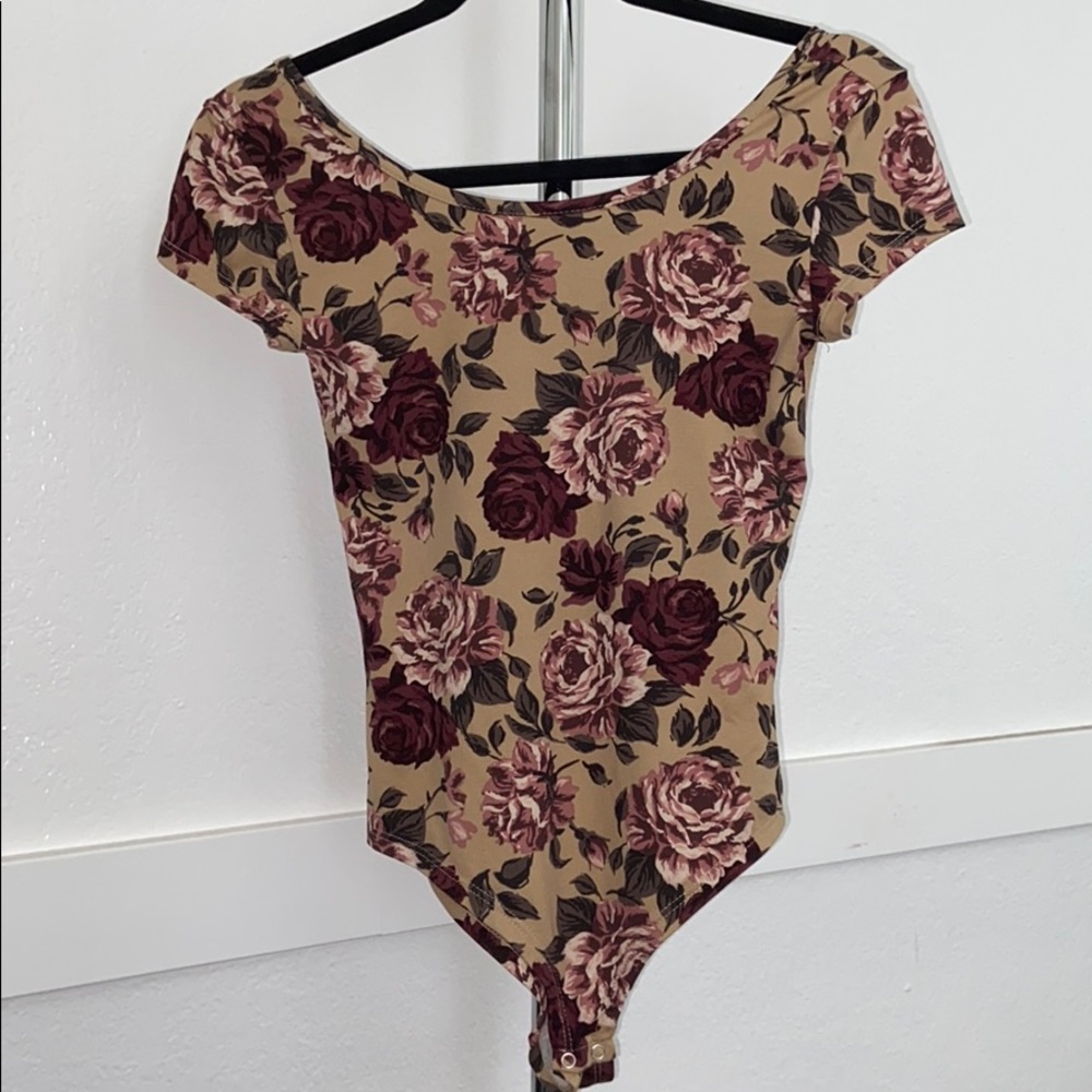 Nude Floral Bodysuit from Q